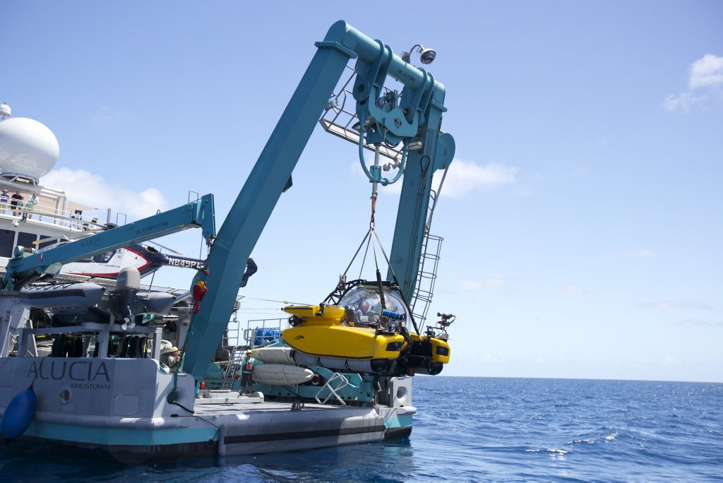Sir David Attenborough in his Great Barrier Reef series on ABC.